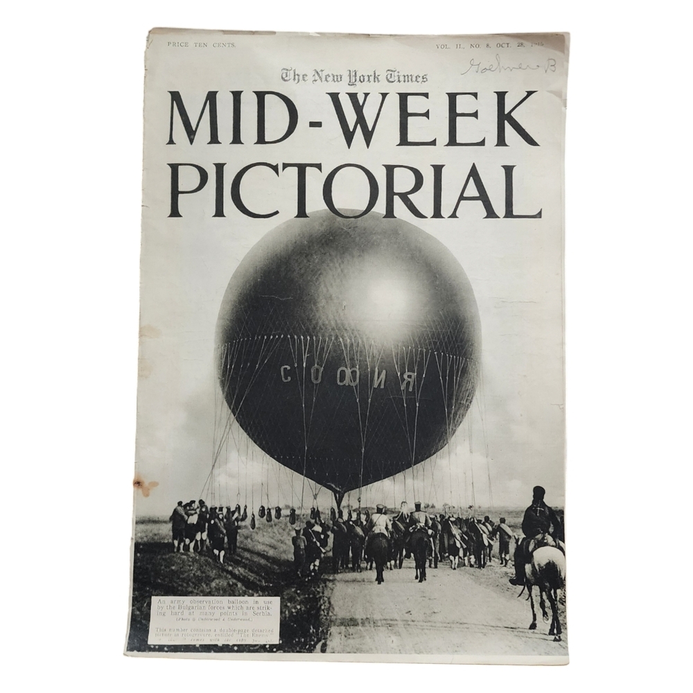 THE NEW YORK TIMES Mid-Week Pictorial Antique Vol. II, No. 8 October 28,‎ 1915